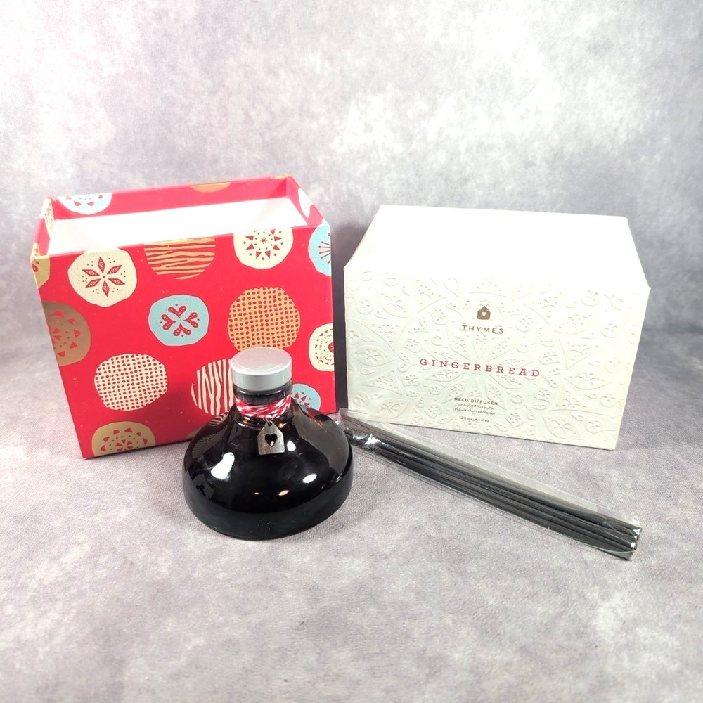 Thymes Gingerbread Reed Oil Diffuser 4.1 Oz Retired Fragrance Scent Holiday NIB